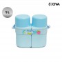 Gourde enfant double compartiment bleu GDE241