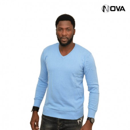 Pull Uni Pour Homme en coton Col V PUL115