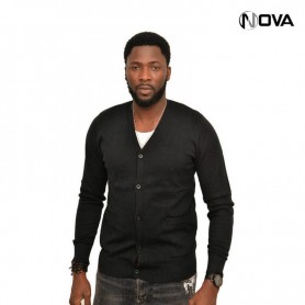 Pull Gilet en coton avec fermeture boutons Col V PUL123