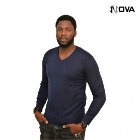 Pull Uni Pour Homme en coton Col V PUL125