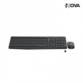 Clavier QWERTY Sans Fil Logitech avec Souris MK235