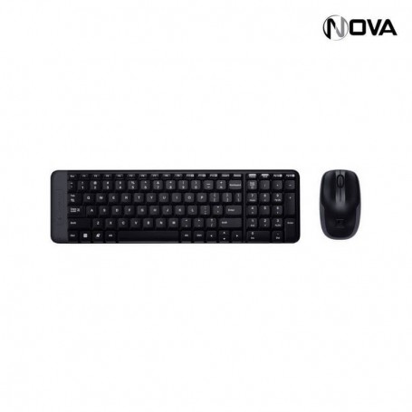 Clavier QWERTY Sans Fil Logitech avec Souris MK220