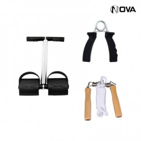 Matériel de Sport Lot de 3 Tummy trimmer Main Grip et Corde à Sauter SPT51