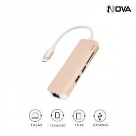 Adaptateur Hub USB C Ethernet 5 en 1 Wiwu WT4