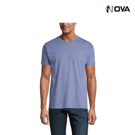 Tshirt Uni SOLS Coton Premium Col Rond Bleu TSH428