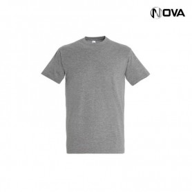 Tshirt Uni SOLS Coton Premium Col Rond Gris Chiné TSH432