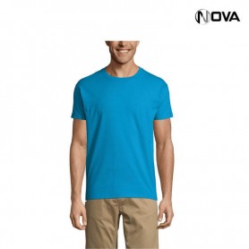 Tshirt Uni SOLS Coton Premium Col Rond Aqua TSH435