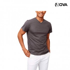 Tshirt Uni SOLS Coton Premium Col V Gris Fonce TSH437