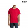 Tshirt Uni SOLS Coton Premium Col V Rouge TSH441