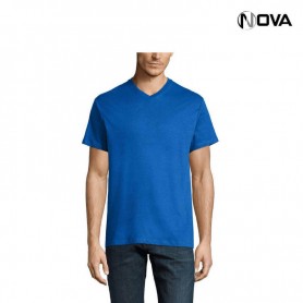 Tshirt Uni SOLS Coton Premium Col V Royal TSH447