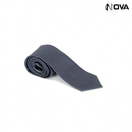 Cravate unie grise CVT01