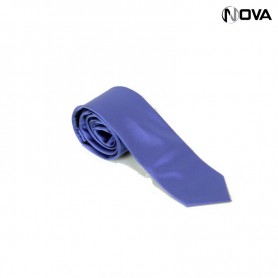 Cravate unie bleue CVT05