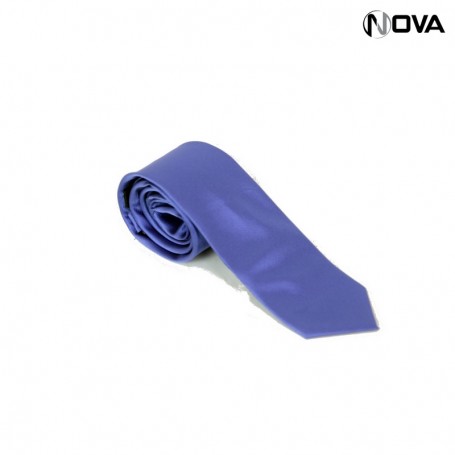 Cravate unie bleue CVT05
