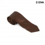 Cravate unie marron CVT07