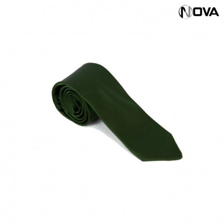 Cravate unie verte CVT10