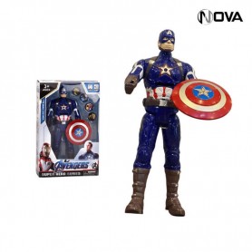 Figurine Capitain America 30CM Super Hero Avec Son Lumiere Frisbee GME77