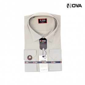 Chemise Homme Grise Manches Longues Haut de Gamme CHM700