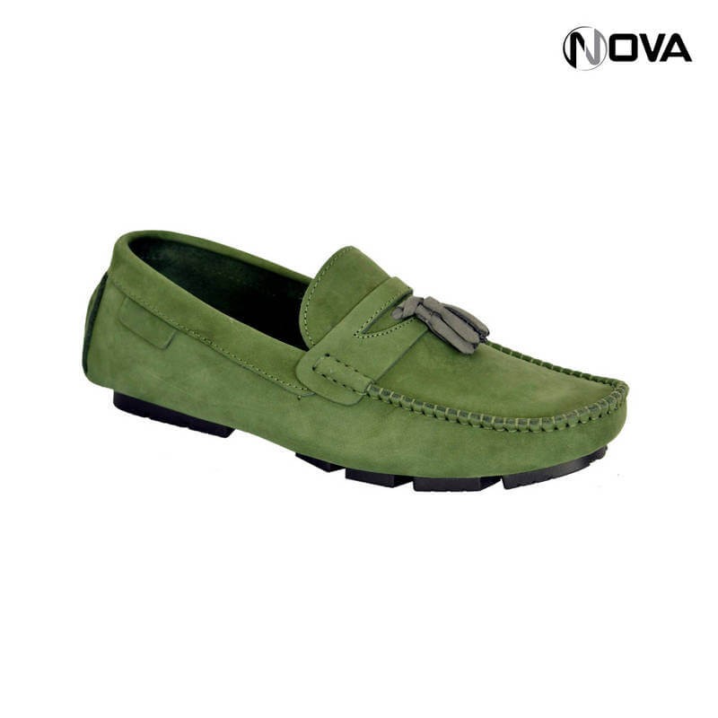 mocassin homme vert