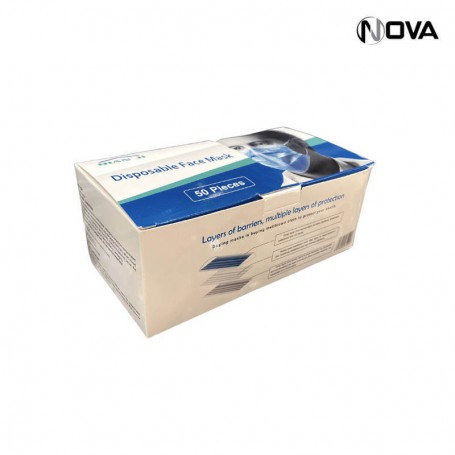 Boite de 50 Masques Chirurgicaux Certifiés 3 Plis Filtration HGN132