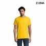 Tshirt Uni SOLS Imperial Coton Premium Col Rond Jaune TSH636