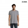 Tshirt Uni SOLS Imperial Coton Premium Col Rond Gris Chiné TSH639
