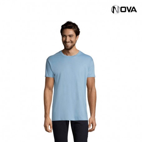 Tshirt Uni SOLS Imperial Coton Premium Col Rond Bleu ciel TSH640