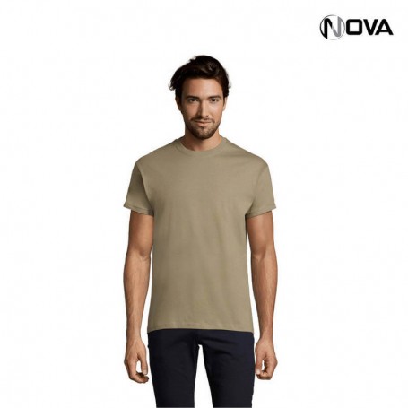 Tshirt Uni SOLS Imperial Coton Premium Col Rond Kaki TSH641
