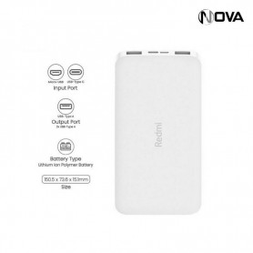 Xiaomi Redmi Power Bank 10000 mAh Charge Rapide Dual USB PB100LZM