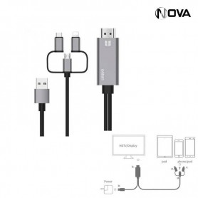 Onten HDMI Cable Pour USB-C Lightning Micro USB OTN7537a
