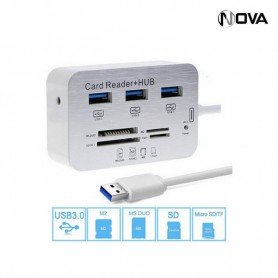 HUB USB 3.0 3.1 Avec Lecteur de Cartes 7 en 1 H11
