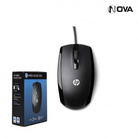 Souris Filaire Noire USB Ambidextre HP X500