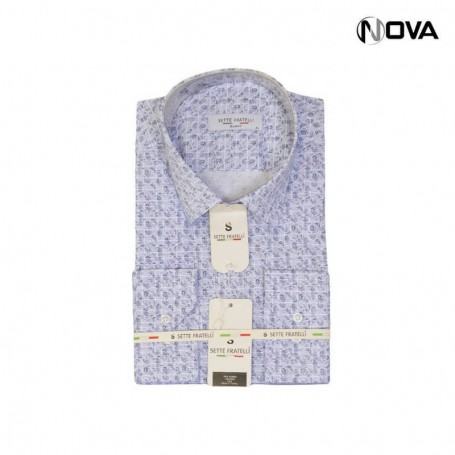 Chemise Motifs Homme Manches Longues CHM728