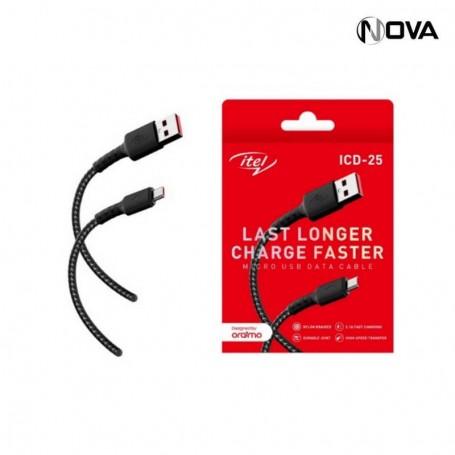 Cable Charge Rapide Tresse Micro USB Itel ICD25