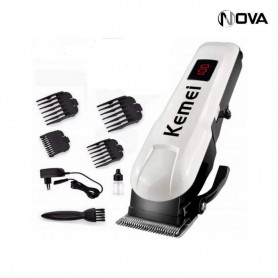 Tondeuse Rechargeable Cheveux Barbe LCD 4 Peignes Kemei KM2578