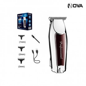 Mini Tondeuse Cheveux Barbe Sans Fil Rechargeable USB Kemei KM9163