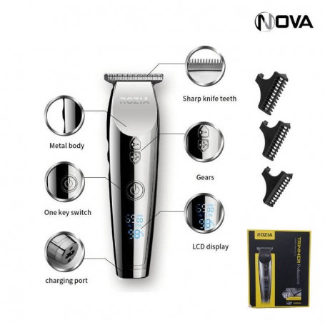 Tondeuse a cheveux et barbe rechargeable LCD Rozia HQ266