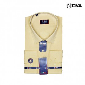 Chemise Homme Manches Longues Premium Uni Jaune CHM759