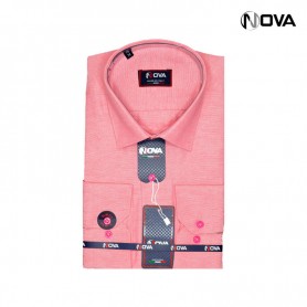 Chemise Homme Manches Longues Premium Uni Rose CHM765