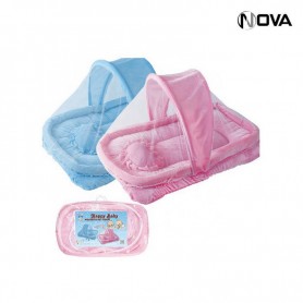 Lit Bebe Transportable Pliant Avec Moustiquaire Rose ou Bleu BBY8
