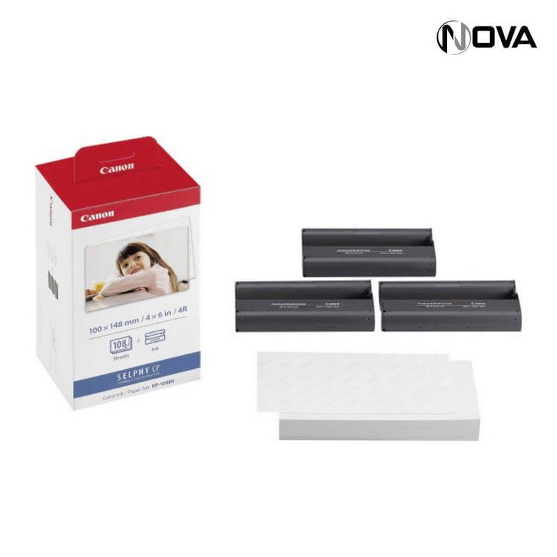 Vhbw Cartouches D’encre + Papier Pour Canon Selphy CP330 CP400 CP500 CP510 CP520 CP220 CP300