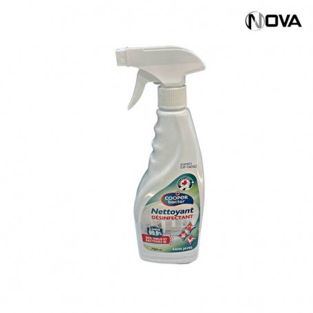 Spray Nettoyant Desinfectant Surfaces Sans Javel COOPER Bacter 750ml PTE24