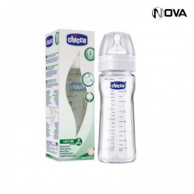 CHICCO Nature Biberon en verre 240ML Sans PBA 0m plus BBY14