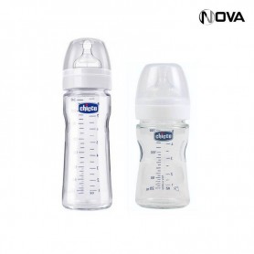 CHICCO Nature 2 Biberons en verre 240ML 150ML Sans PBA 0m plus BBY15