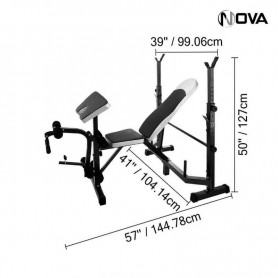 Banc Musculation Multifonction Ajustable Avec Rangement Disques SPT507