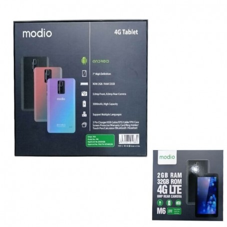 Tablette 4G LTE 7 Pouces 32Go RAM 2Go Ecouteur Offert Modio M6