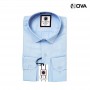 Chemise Homme bleu uni Manches Longues CHM797
