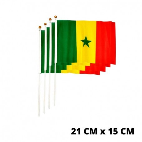 Lot de 10 Drapeaux Senegal 21 x 15 CM SN10
