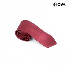 Cravate uni rouge CVT27