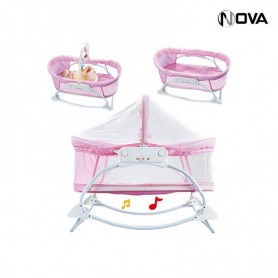 Berceau Lit Bebe Transportable avec Moustiquaire BBY24