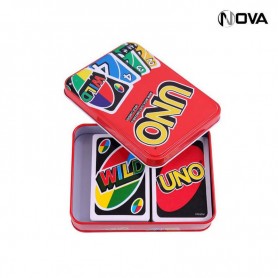 Uno cartes - jeu de société - Boite solide en métal - GME110